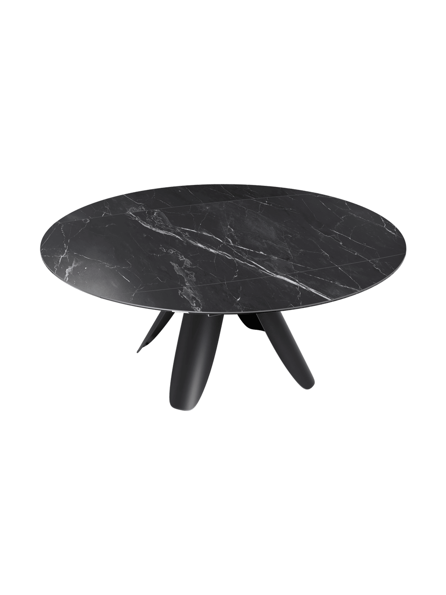 
Tavolo da pranzo allungabile di design «Grande Ajaccio» 115-190 x 190 cm - Marquina opaco