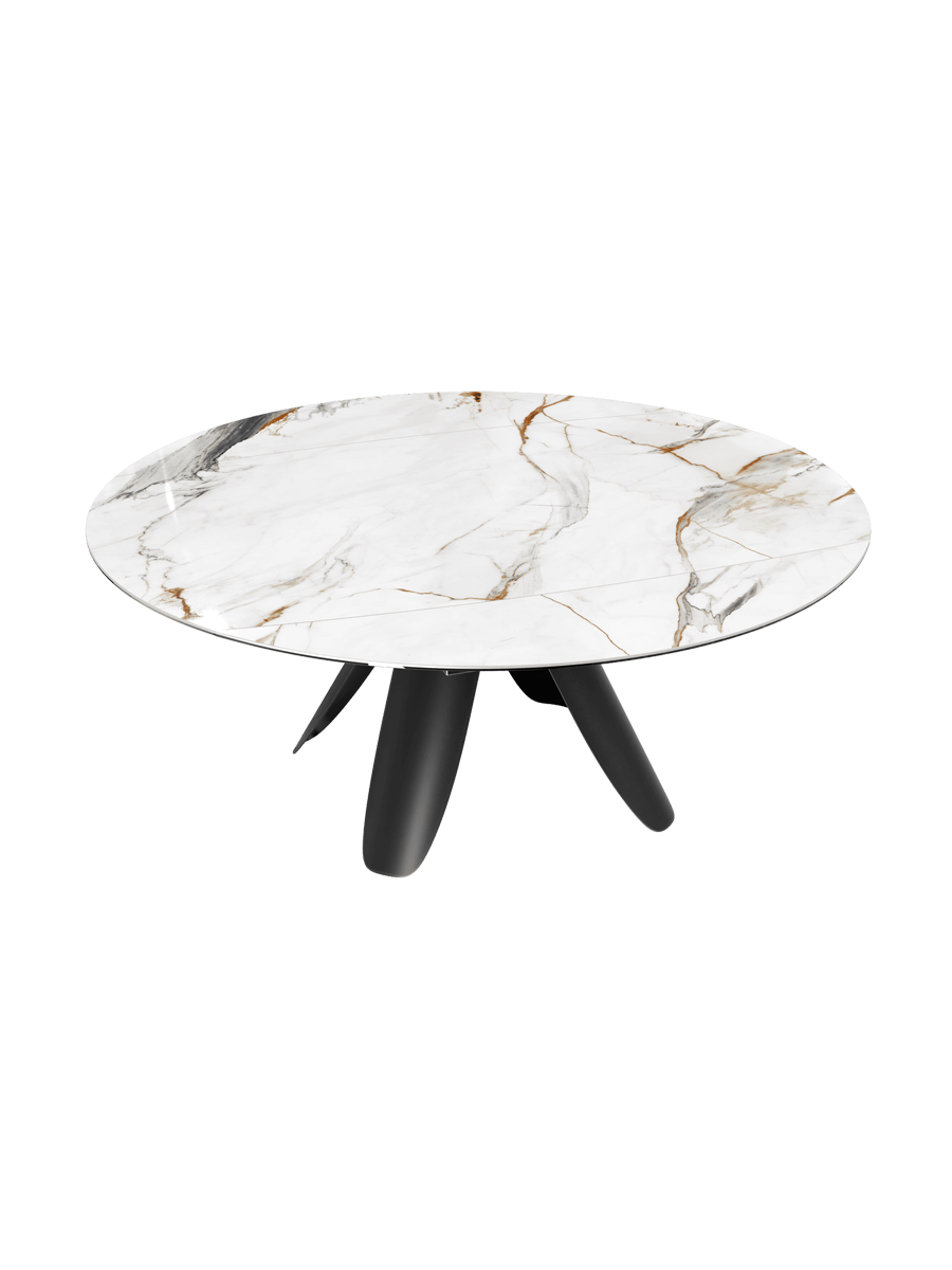 
Ausziehbarer Designer Esstisch „Grande Ajaccio“ 115-190 x 190 cm - Fiorentino glänzend