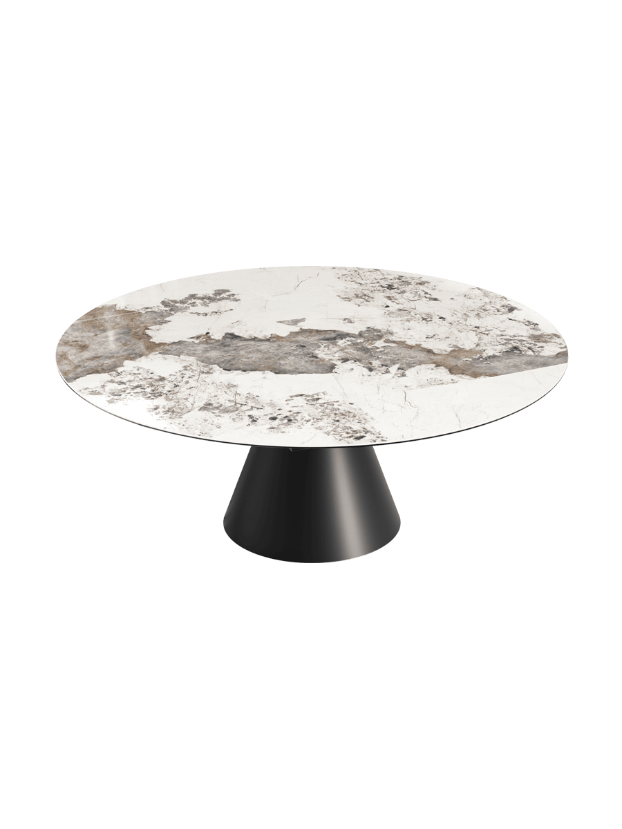 
Ausziehbarer Designer Esstisch „Grande Icone“ 115-190 x 190 cm - Calcatta glänzend