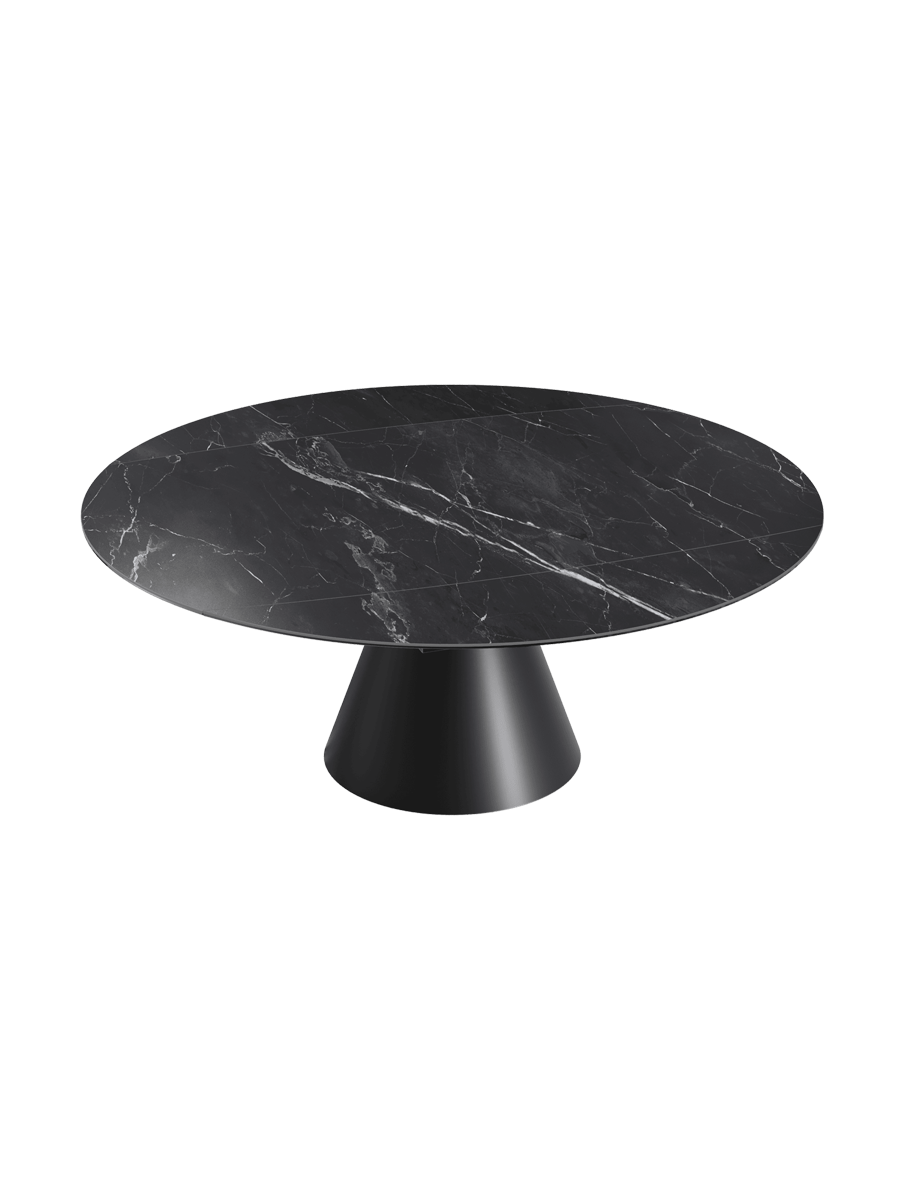 
Ausziehbarer Designer Esstisch „Grande Icone“ 115-190 x 190 cm - Calcatta glänzend