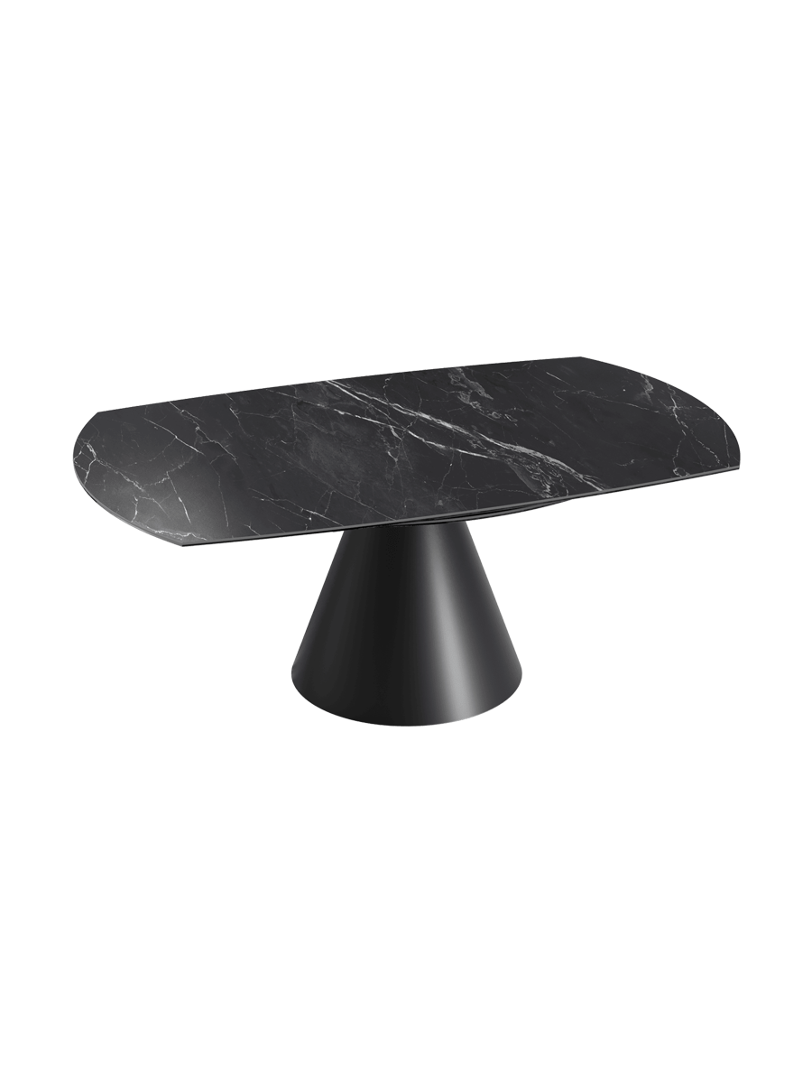 
Tavolo da pranzo allungabile di design «Grande Icone» 115-190 x 190 cm - Marquina opaco