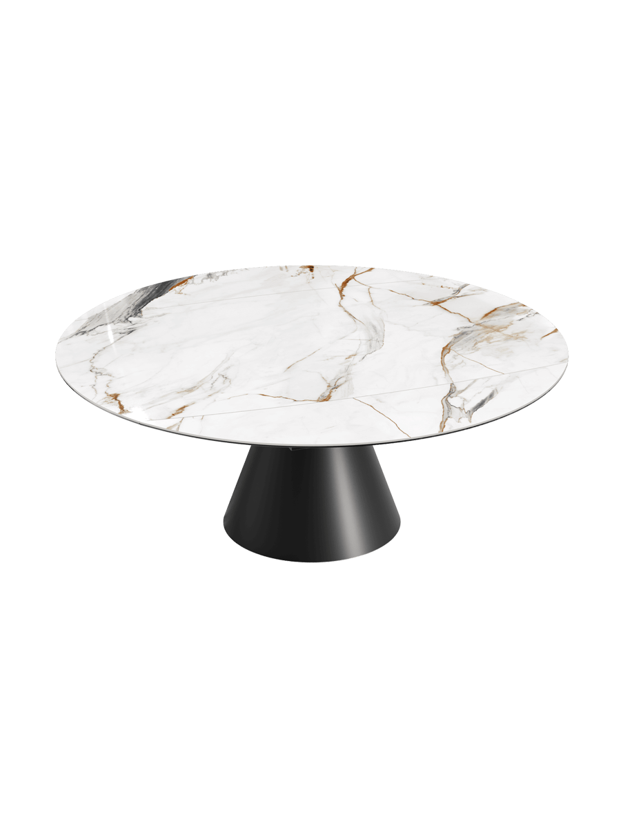 
Ausziehbarer Designer Esstisch „Grande Icone“ 115-190 x 190 cm - Calcatta glänzend
