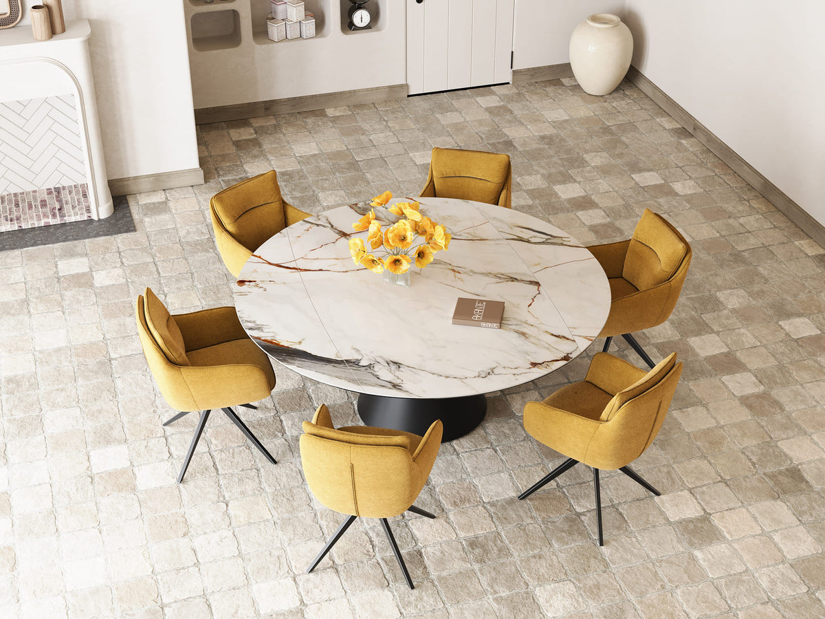 
Tavolo da pranzo allungabile di design «Grande Icone» 115-190 x 190 cm - Fiorentino lucido