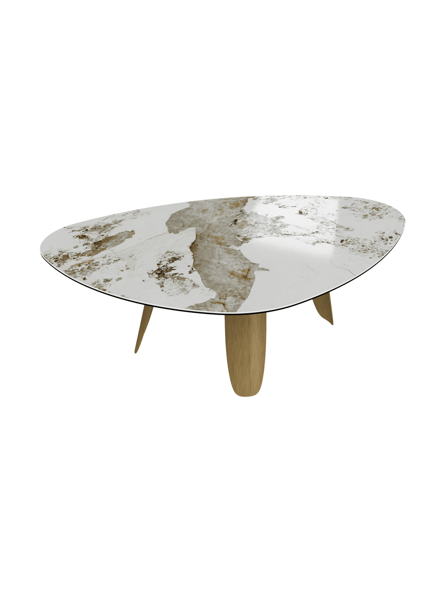 
Table à manger design « Bonifacio » en céramique, différentes tailles - Structure : Noir, Plateau : Calacatta brillant / 175 x 120 cm