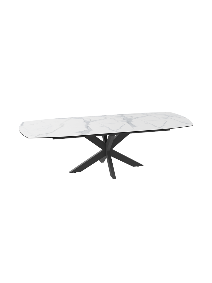 
Ausziehbarer Designer Esstisch „Phoenix“ aus Keramik, verschiedene Grössen - dunkle Rostoptik / 160-210 x 100 cm