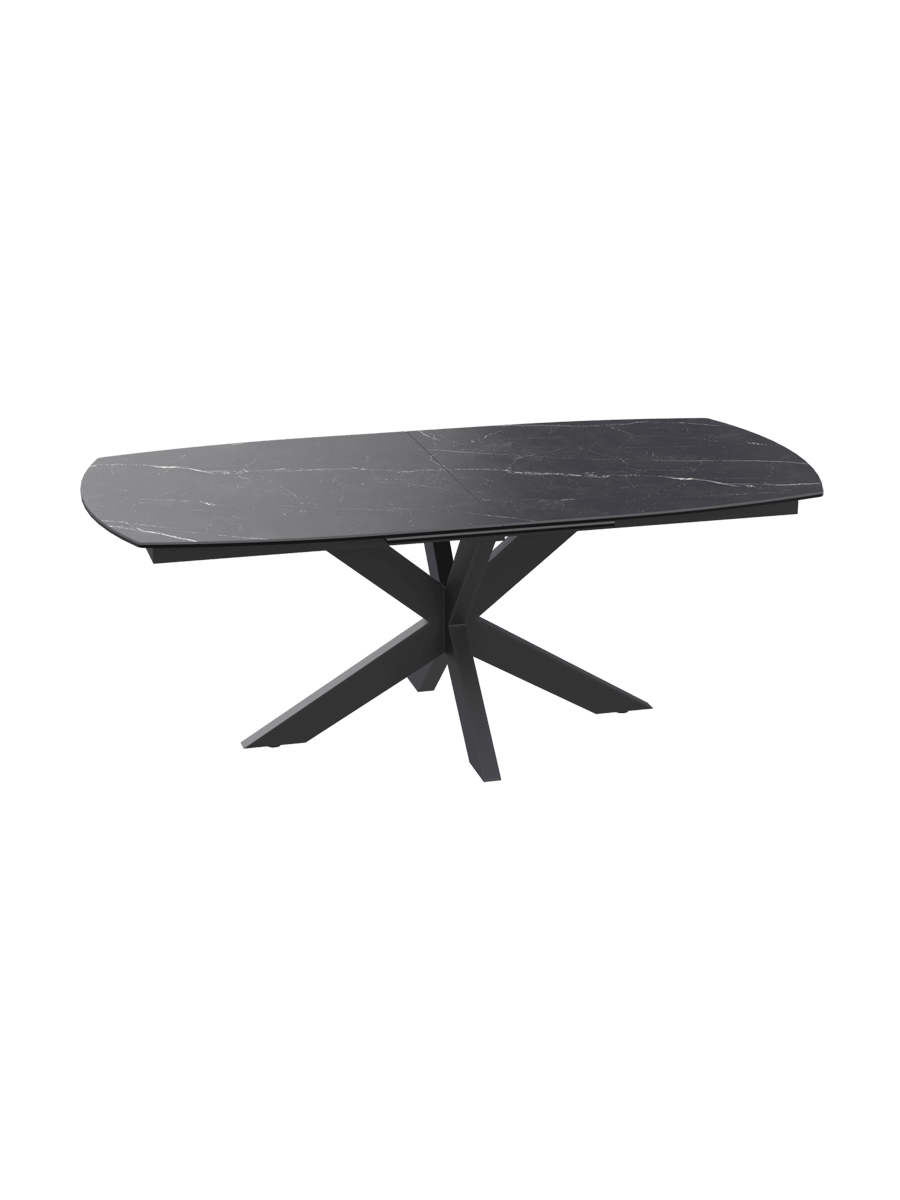 
Ausziehbarer Designer Esstisch „Phoenix“ aus Keramik, verschiedene Grössen - dunkle Rostoptik / 160-210 x 100 cm