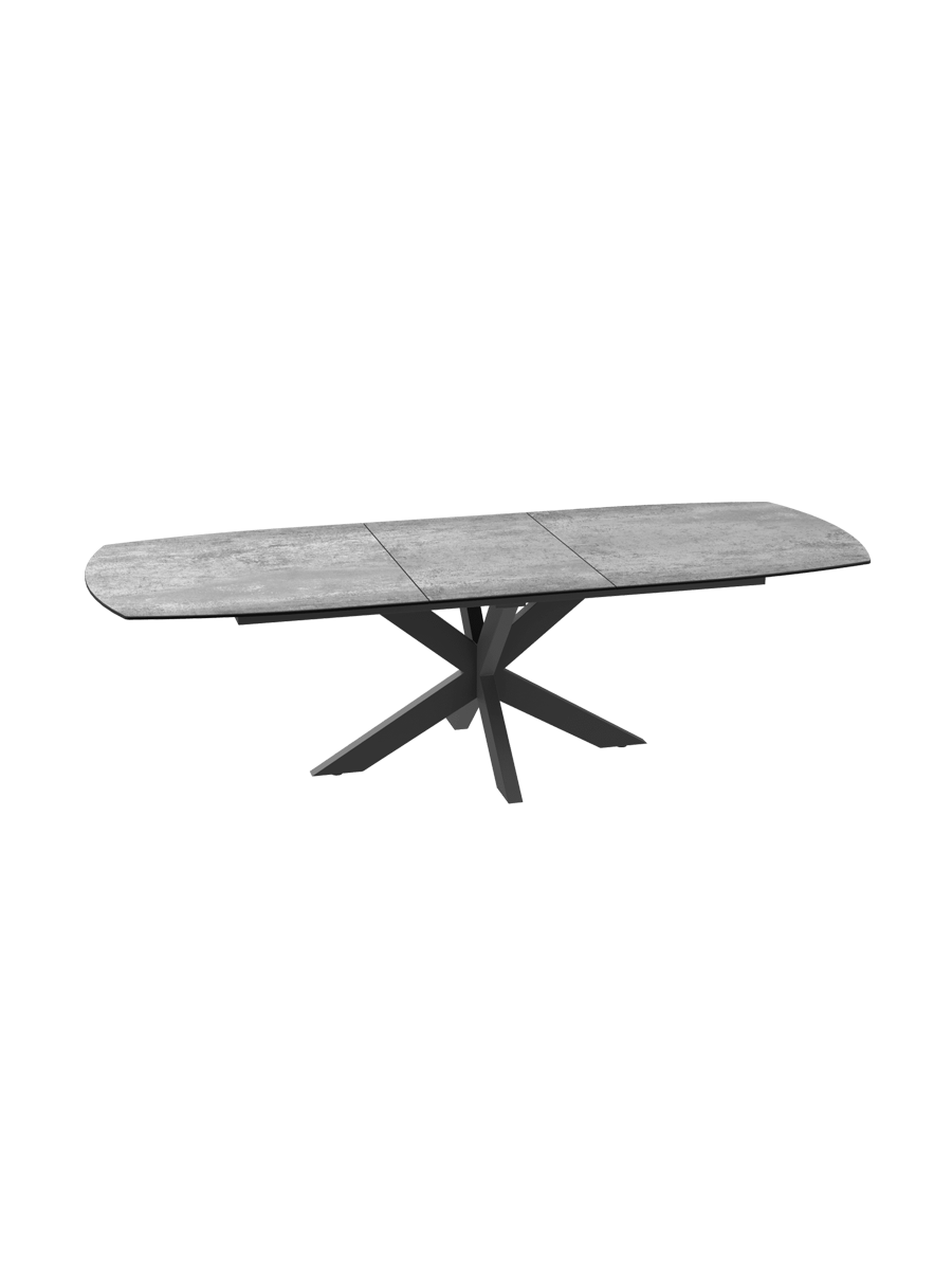 
Ausziehbarer Designer Esstisch „Phoenix“ aus Keramik, verschiedene Grössen - dunkle Rostoptik / 160-210 x 100 cm