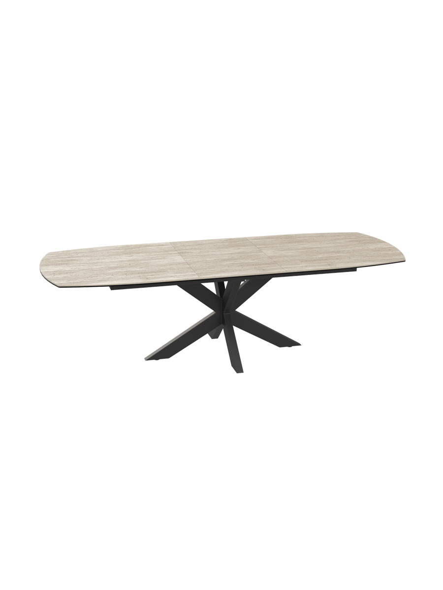 
Ausziehbarer Designer Esstisch „Phoenix“ aus Keramik, verschiedene Grössen - dunkle Rostoptik / 160-210 x 100 cm
