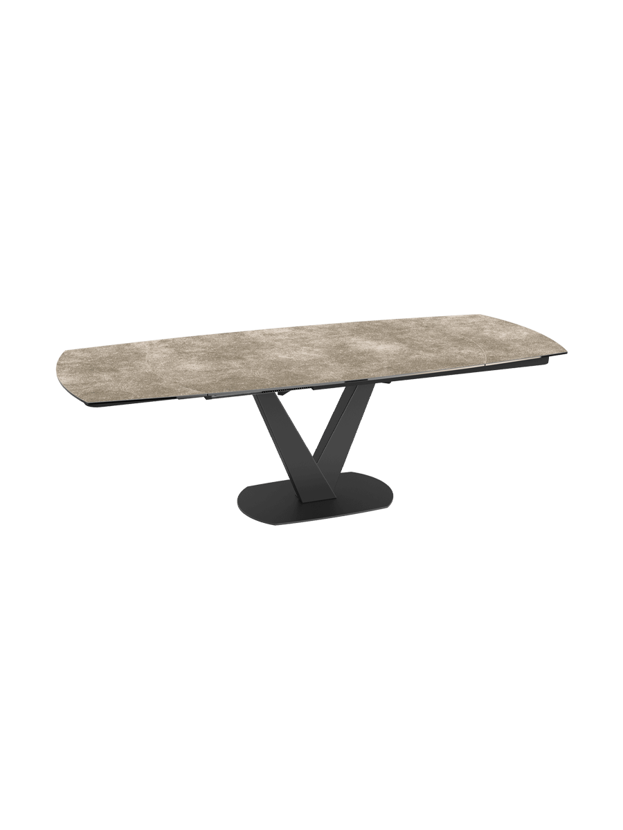 
Extendable designer dining table "Bellagio" made of ceramic, available in various sizes - Silver / 130-190 x 100 cm