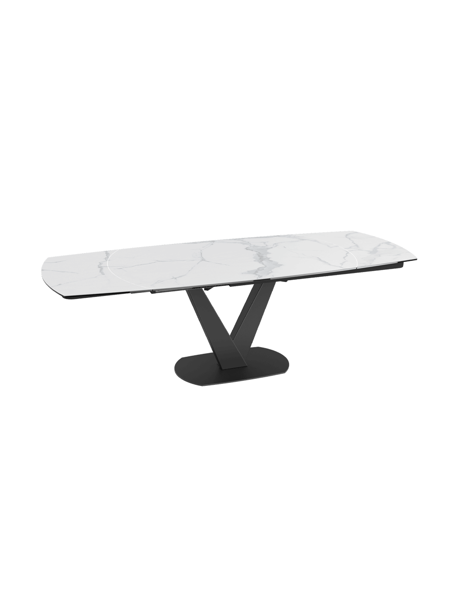 
Extendable designer dining table "Bellagio" made of ceramic, available in various sizes - Silver / 130-190 x 100 cm