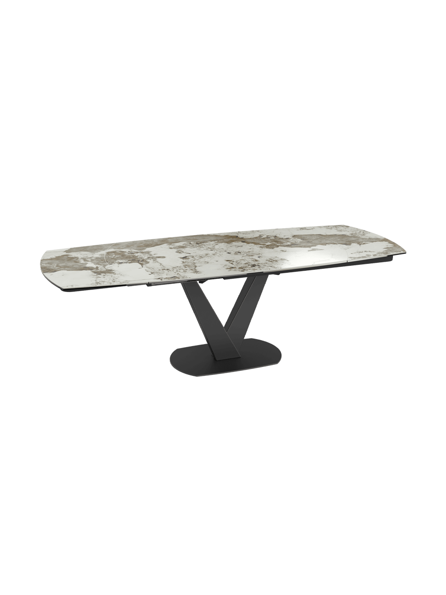 
Extendable designer dining table "Bellagio" made of ceramic, available in various sizes - Silver / 130-190 x 100 cm