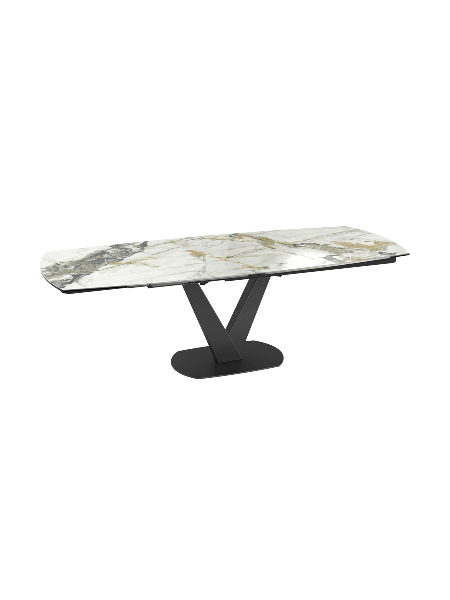 
Extendable designer dining table "Bellagio" made of ceramic, available in various sizes - Silver / 130-190 x 100 cm