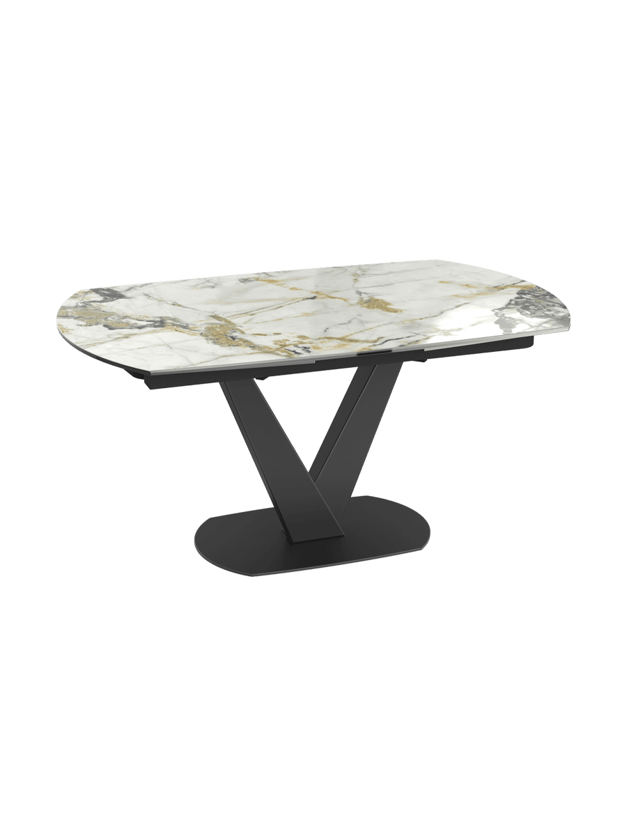 
Extendable designer dining table "Bellagio" made of ceramic, available in various sizes - Doro glossy / 160-240 x 100 cm