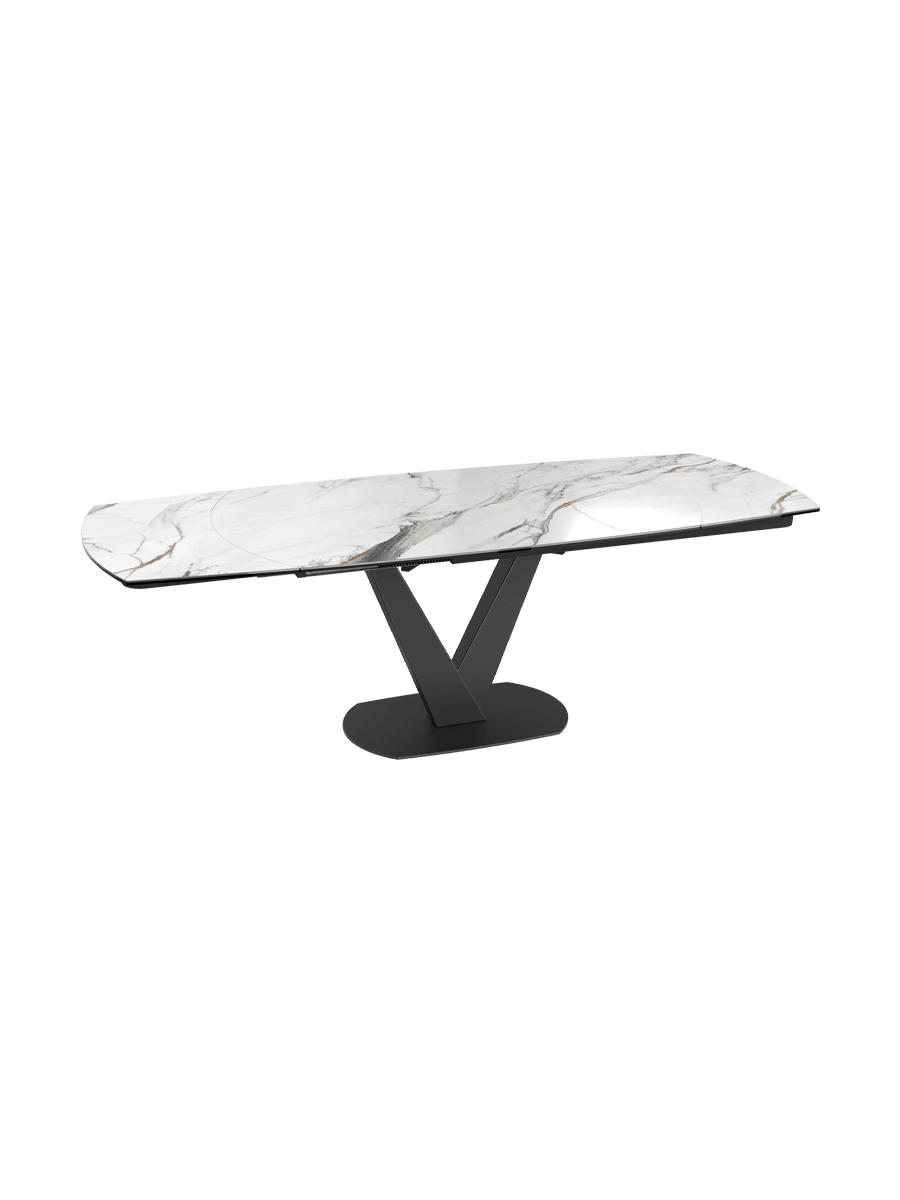 
Extendable designer dining table "Bellagio" made of ceramic, available in various sizes - Silver / 130-190 x 100 cm