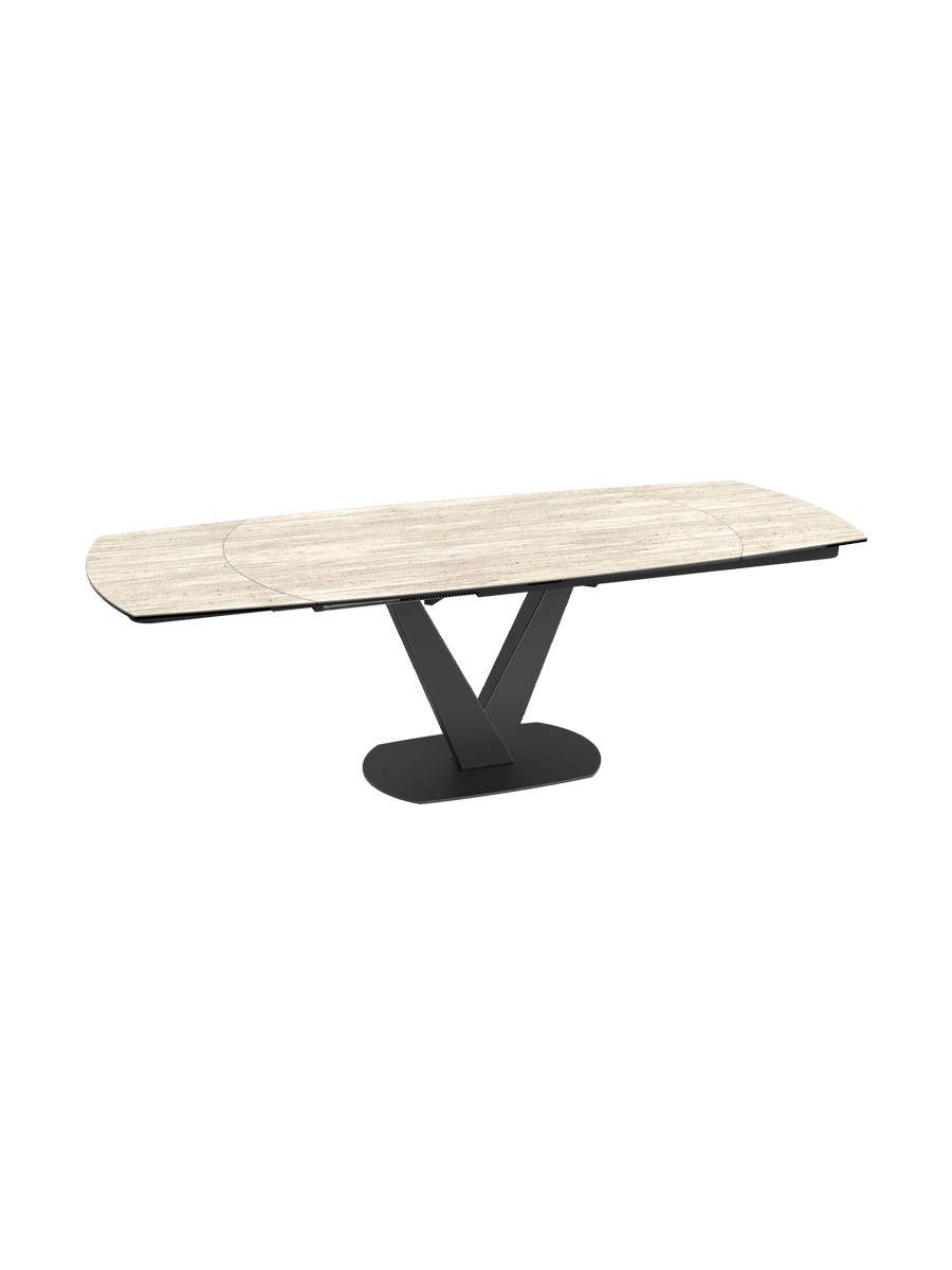 
Extendable designer dining table "Bellagio" made of ceramic, available in various sizes - Silver / 130-190 x 100 cm