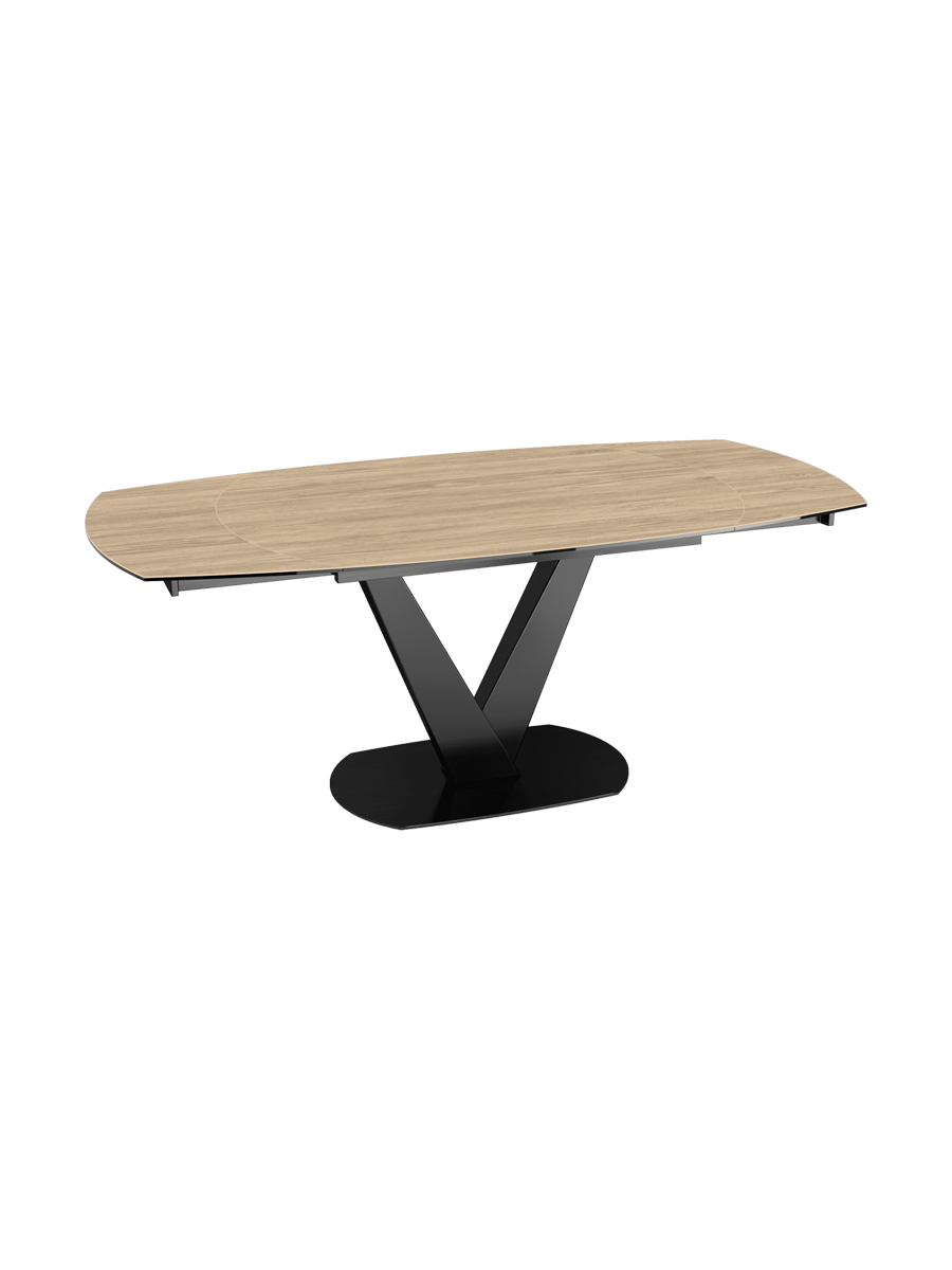 
Extendable designer dining table "Bellagio" made of ceramic, available in various sizes - Silver / 130-190 x 100 cm