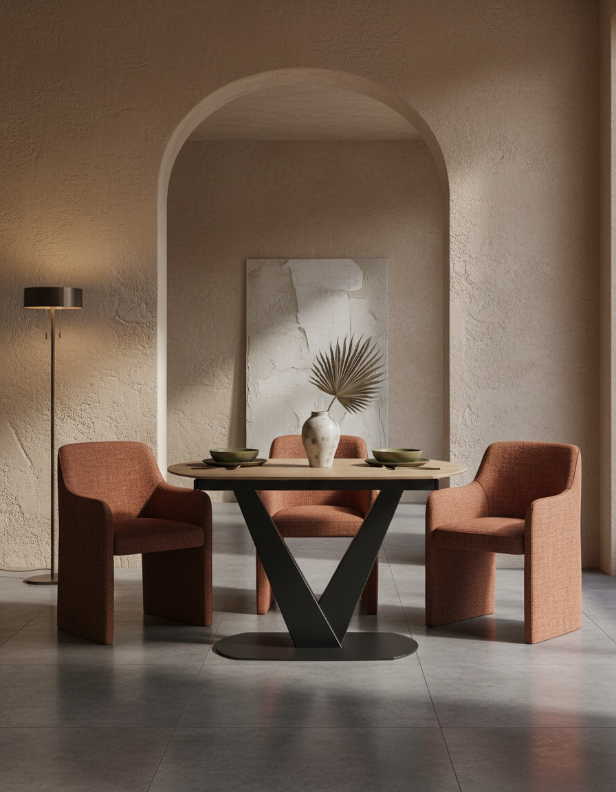 
Ausziehbarer Designer Esstisch „Bellagio“ aus Keramik, in verschiedenen Grössen - Eiche hell / 130-190 x 100 cm