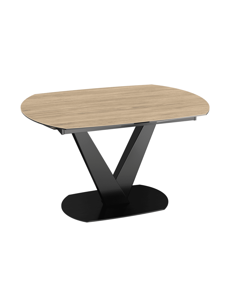 
Table à manger design extensible « Bellagio » en céramique, en différentes tailles - Chêne clair / 130-190 x 100 cm