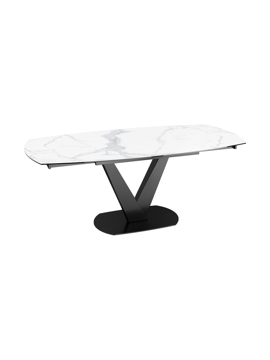 
Extendable designer dining table "Bellagio" made of ceramic, available in various sizes - Silver / 130-190 x 100 cm