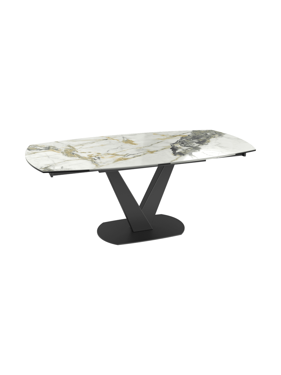 
Extendable designer dining table "Bellagio" made of ceramic, available in various sizes - Silver / 130-190 x 100 cm