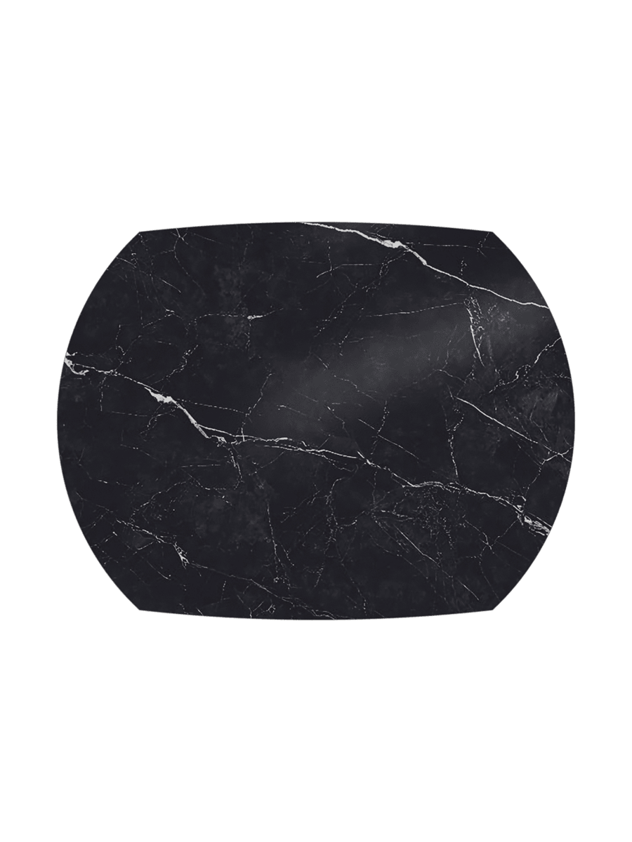
Ausziehbarer Designer Esstisch „Bellagio“ aus Keramik, in verschiedenen Grössen - Marmor Marquina / 130-190 x 100 cm