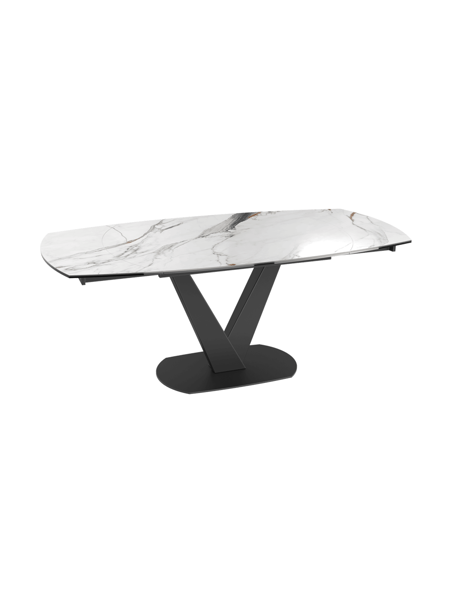 
Extendable designer dining table "Bellagio" made of ceramic, available in various sizes - Silver / 130-190 x 100 cm