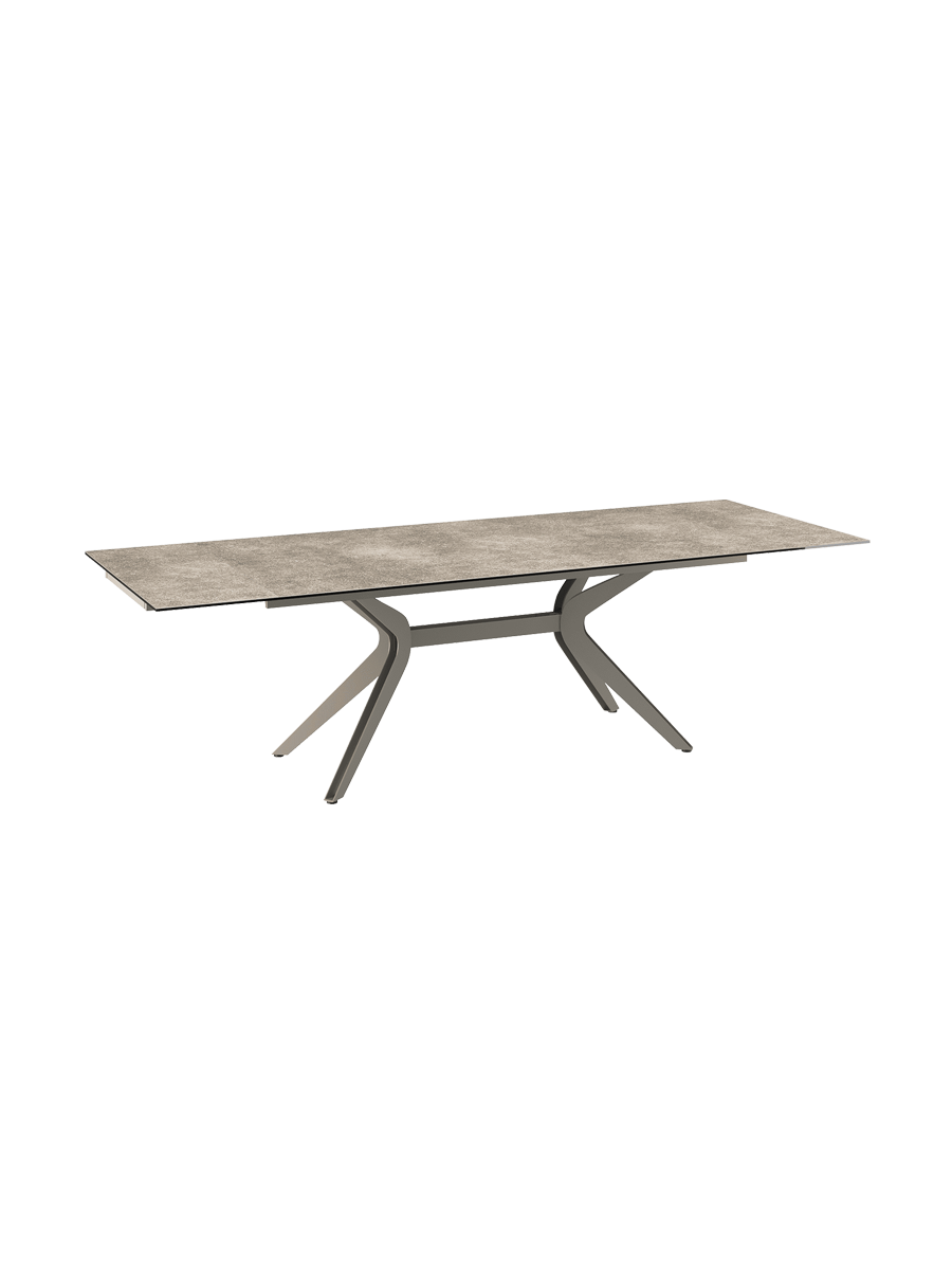 
Ausziehbarer Designer Esstisch „Impulsion“ aus Keramik, in verschiedenen Grössen - Dunkle Rostoptik / 150-230 x 100 cm