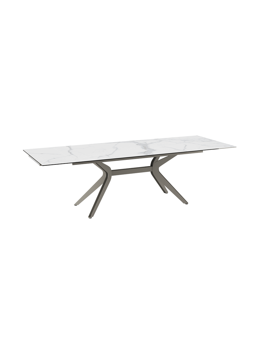 
Ausziehbarer Designer Esstisch „Impulsion“ aus Keramik, in verschiedenen Grössen - Dunkle Rostoptik / 150-230 x 100 cm