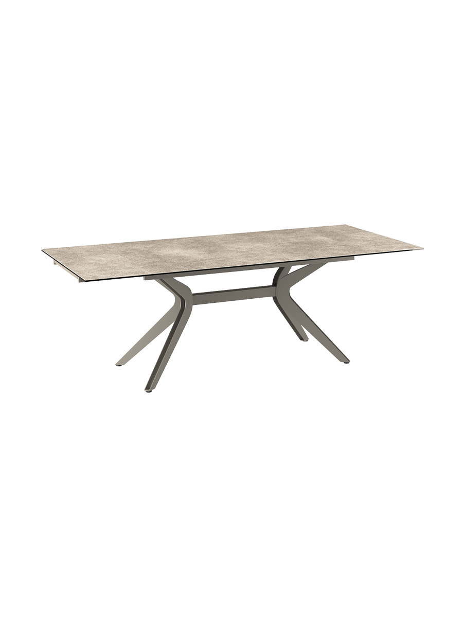 
Ausziehbarer Designer Esstisch „Impulsion“ aus Keramik, in verschiedenen Grössen - Dunkle Rostoptik / 150-230 x 100 cm