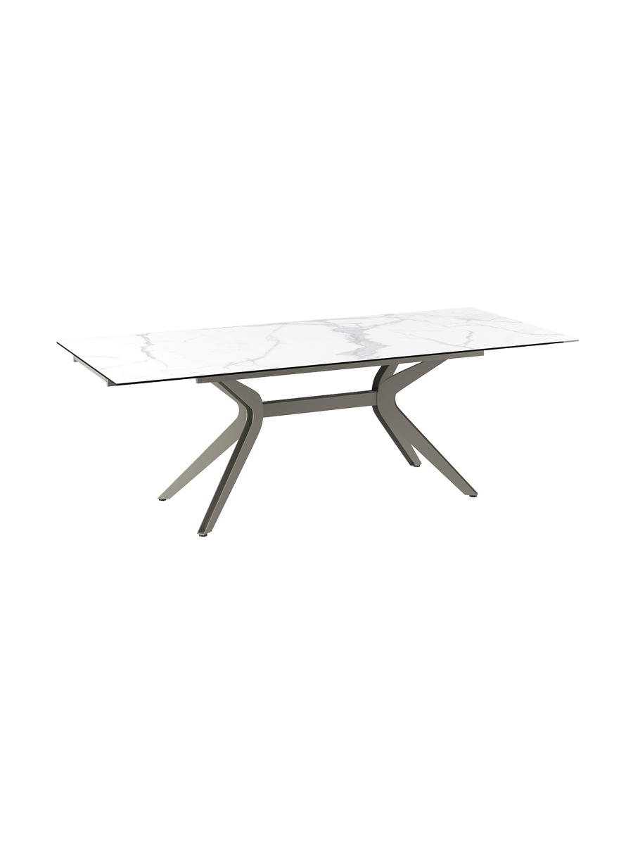 
Ausziehbarer Designer Esstisch „Impulsion“ aus Keramik, in verschiedenen Grössen - Dunkle Rostoptik / 150-230 x 100 cm
