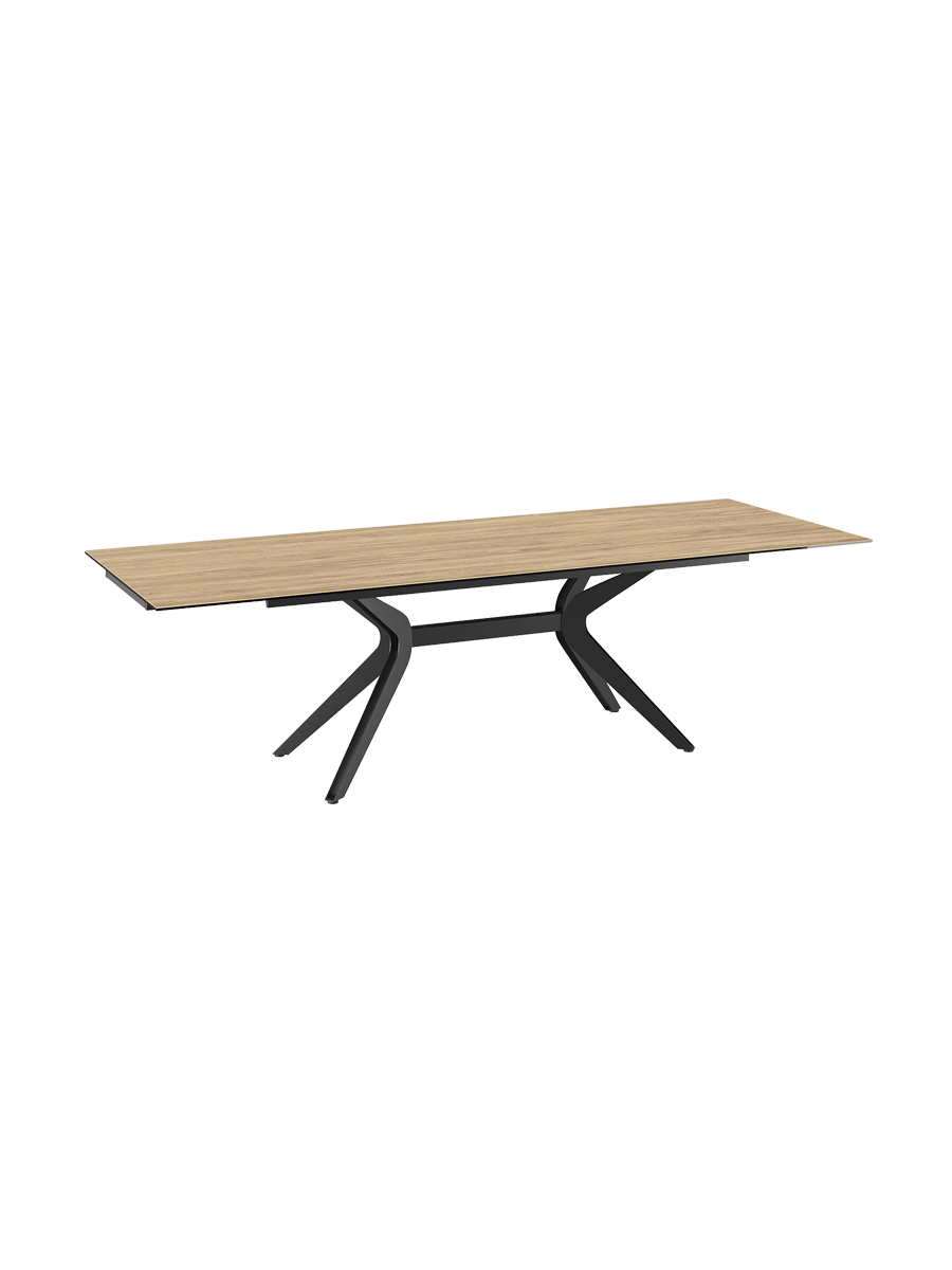 
Ausziehbarer Designer Esstisch „Impulsion“ aus Keramik, in verschiedenen Grössen - Dunkle Rostoptik / 150-230 x 100 cm