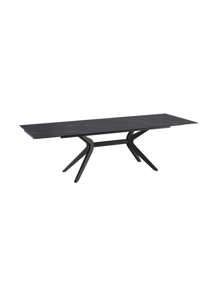 
Ausziehbarer Designer Esstisch „Impulsion“ aus Keramik, in verschiedenen Grössen - Dunkle Rostoptik / 150-230 x 100 cm