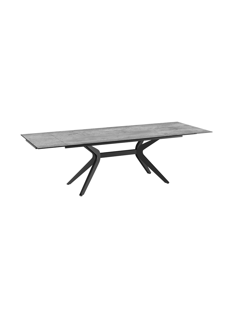 
Ausziehbarer Designer Esstisch „Impulsion“ aus Keramik, in verschiedenen Grössen - Dunkle Rostoptik / 150-230 x 100 cm