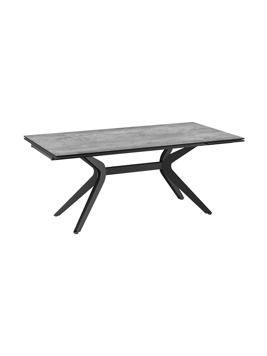 
Ausziehbarer Designer Esstisch „Impulsion“ aus Keramik, in verschiedenen Grössen - Silver / 190-270 x 100 cm