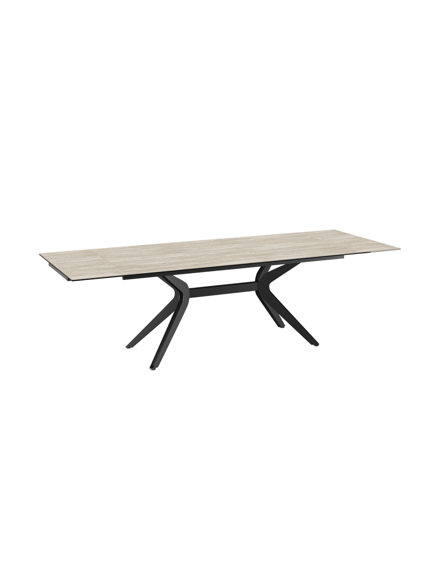 
Ausziehbarer Designer Esstisch „Impulsion“ aus Keramik, in verschiedenen Grössen - Dunkle Rostoptik / 150-230 x 100 cm