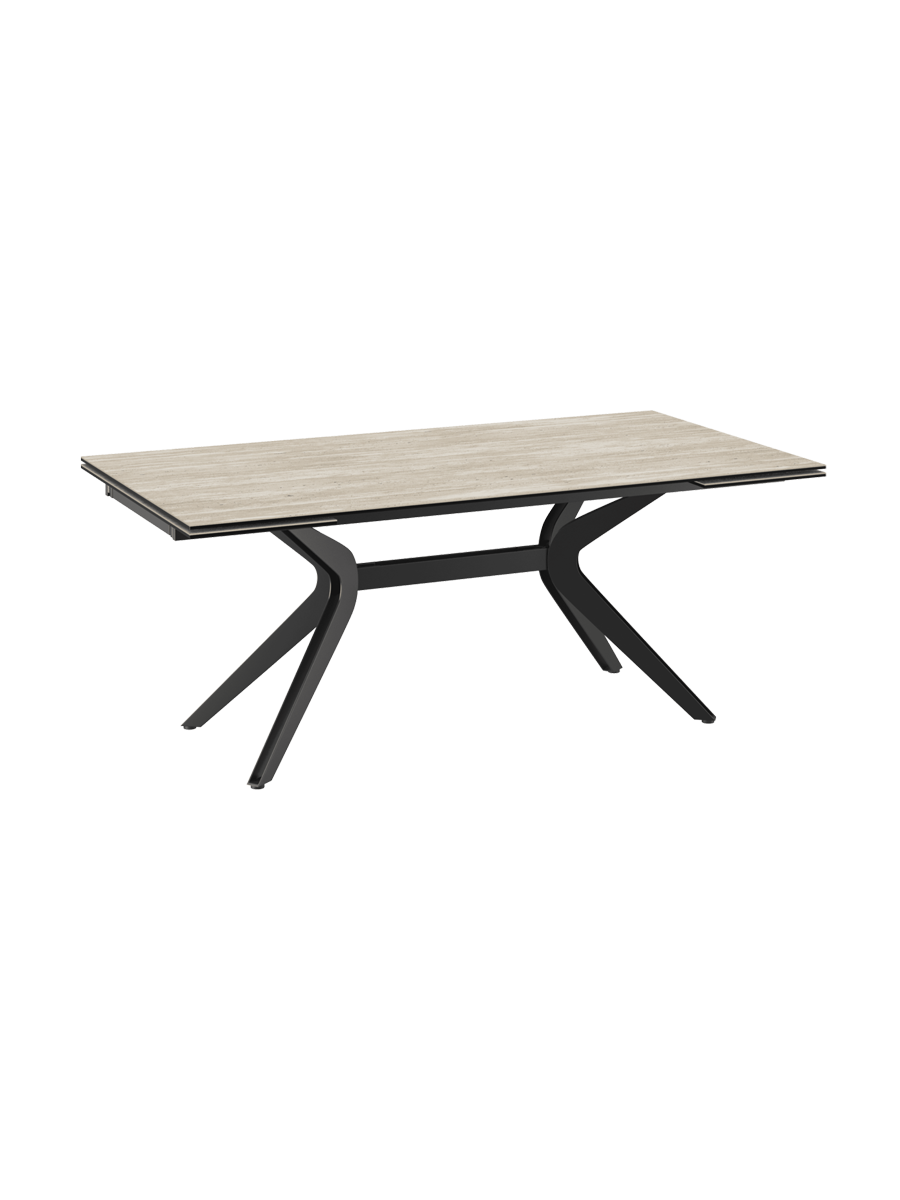 
Ausziehbarer Designer Esstisch „Impulsion“ aus Keramik, in verschiedenen Grössen - Travertin / 190-270 x 100 cm