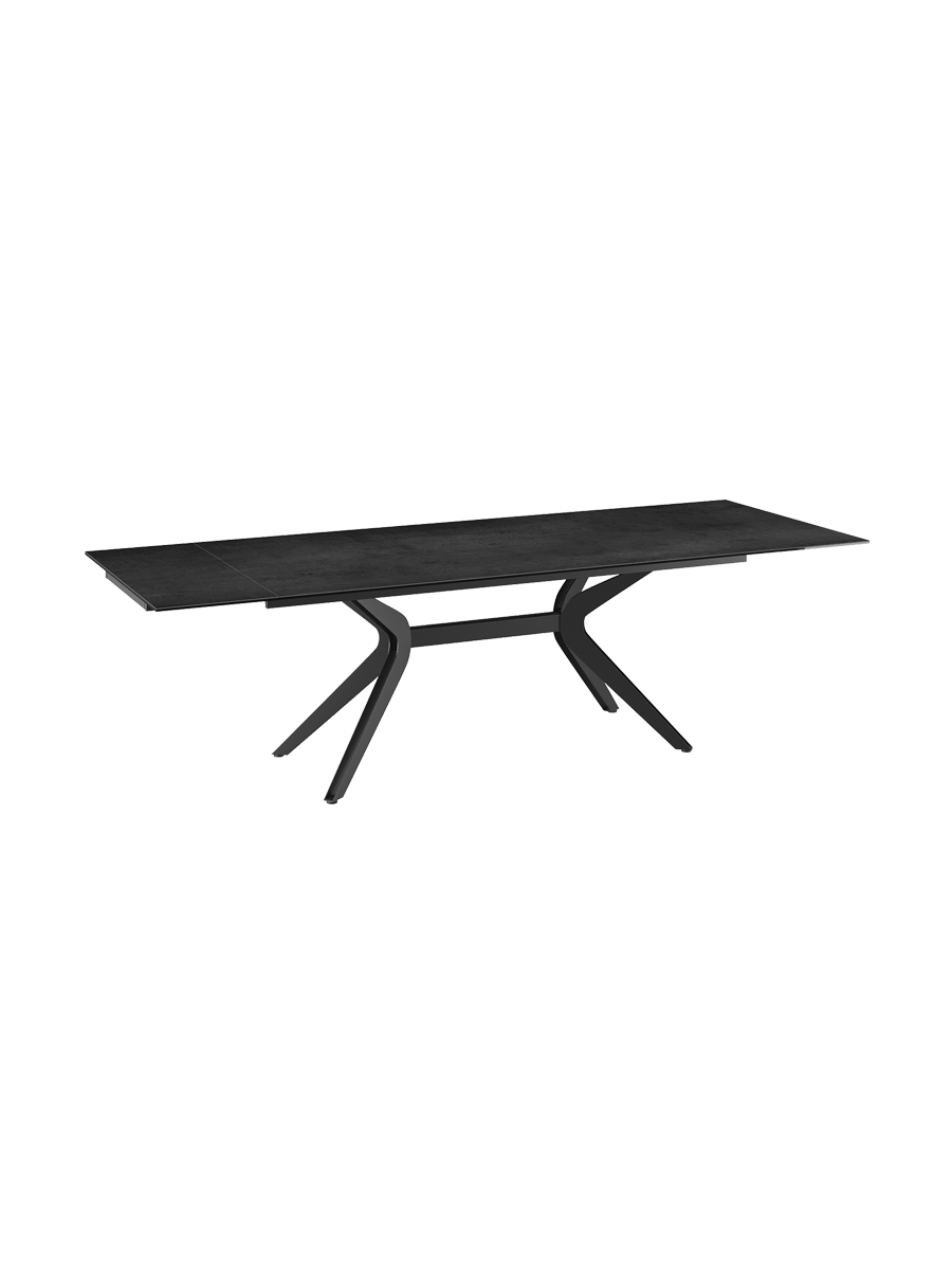 
Ausziehbarer Designer Esstisch „Impulsion“ aus Keramik, in verschiedenen Grössen - Dunkle Rostoptik / 150-230 x 100 cm