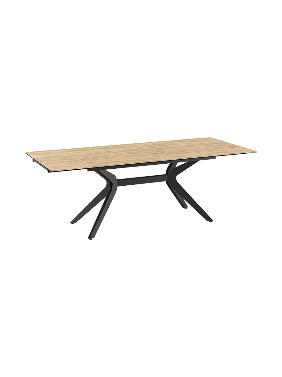 
Ausziehbarer Designer Esstisch „Impulsion“ aus Keramik, in verschiedenen Grössen - Dunkle Rostoptik / 150-230 x 100 cm