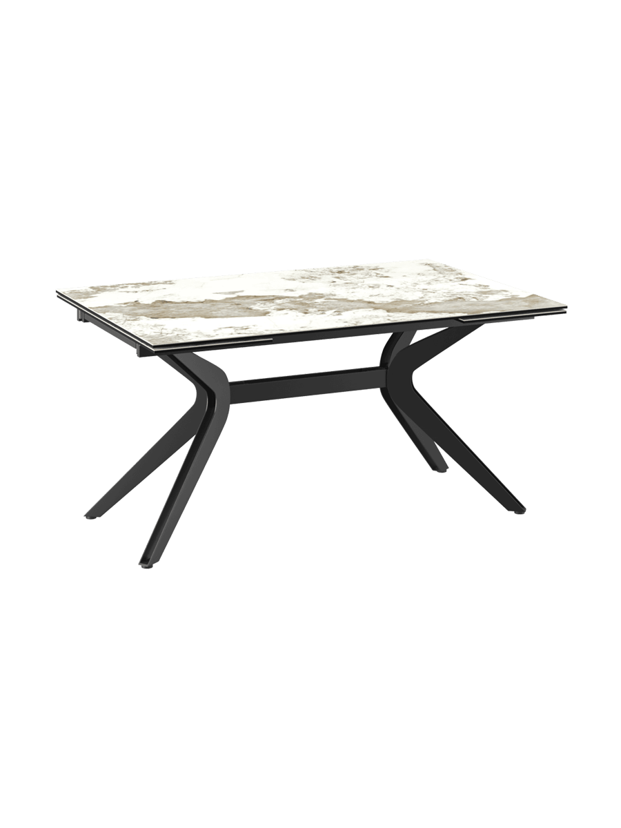 
Ausziehbarer Designer Esstisch „Impulsion“ aus Keramik, in verschiedenen Grössen - Calcatta glänzend / 150-230 x 100 cm