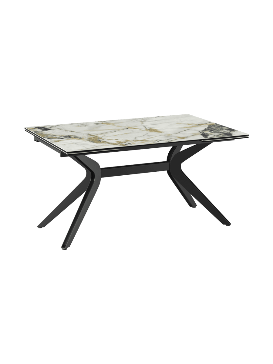 
Ausziehbarer Designer Esstisch „Impulsion“ aus Keramik, in verschiedenen Grössen - Doro glänzend / 150-230 x 100 cm