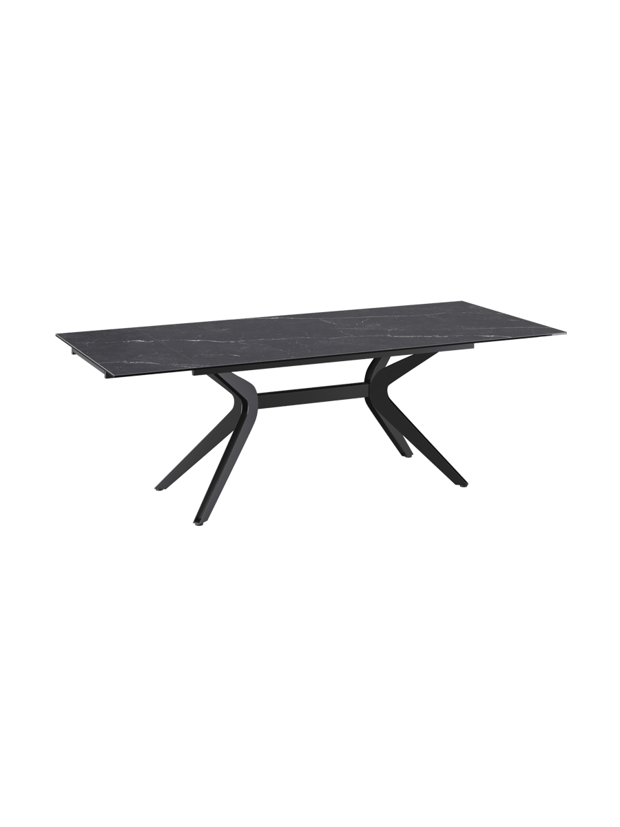 
Ausziehbarer Designer Esstisch „Impulsion“ aus Keramik, in verschiedenen Grössen - Dunkle Rostoptik / 150-230 x 100 cm