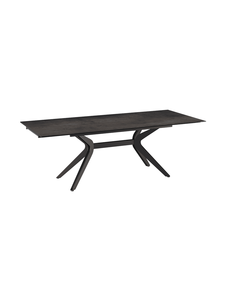 
Ausziehbarer Designer Esstisch „Impulsion“ aus Keramik, in verschiedenen Grössen - Dunkle Rostoptik / 150-230 x 100 cm