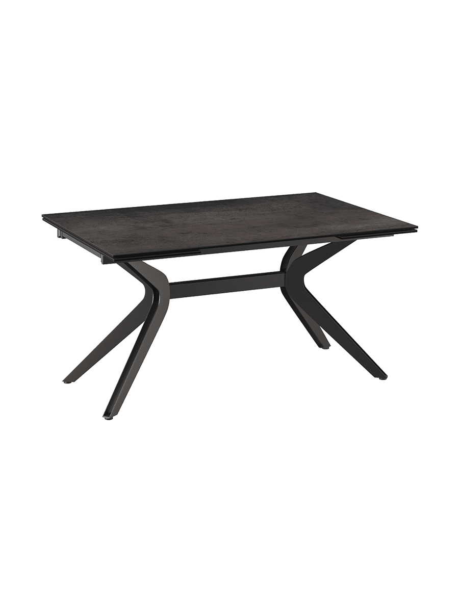 
Ausziehbarer Designer Esstisch „Impulsion“ aus Keramik, in verschiedenen Grössen - Dunkle Rostoptik / 150-230 x 100 cm