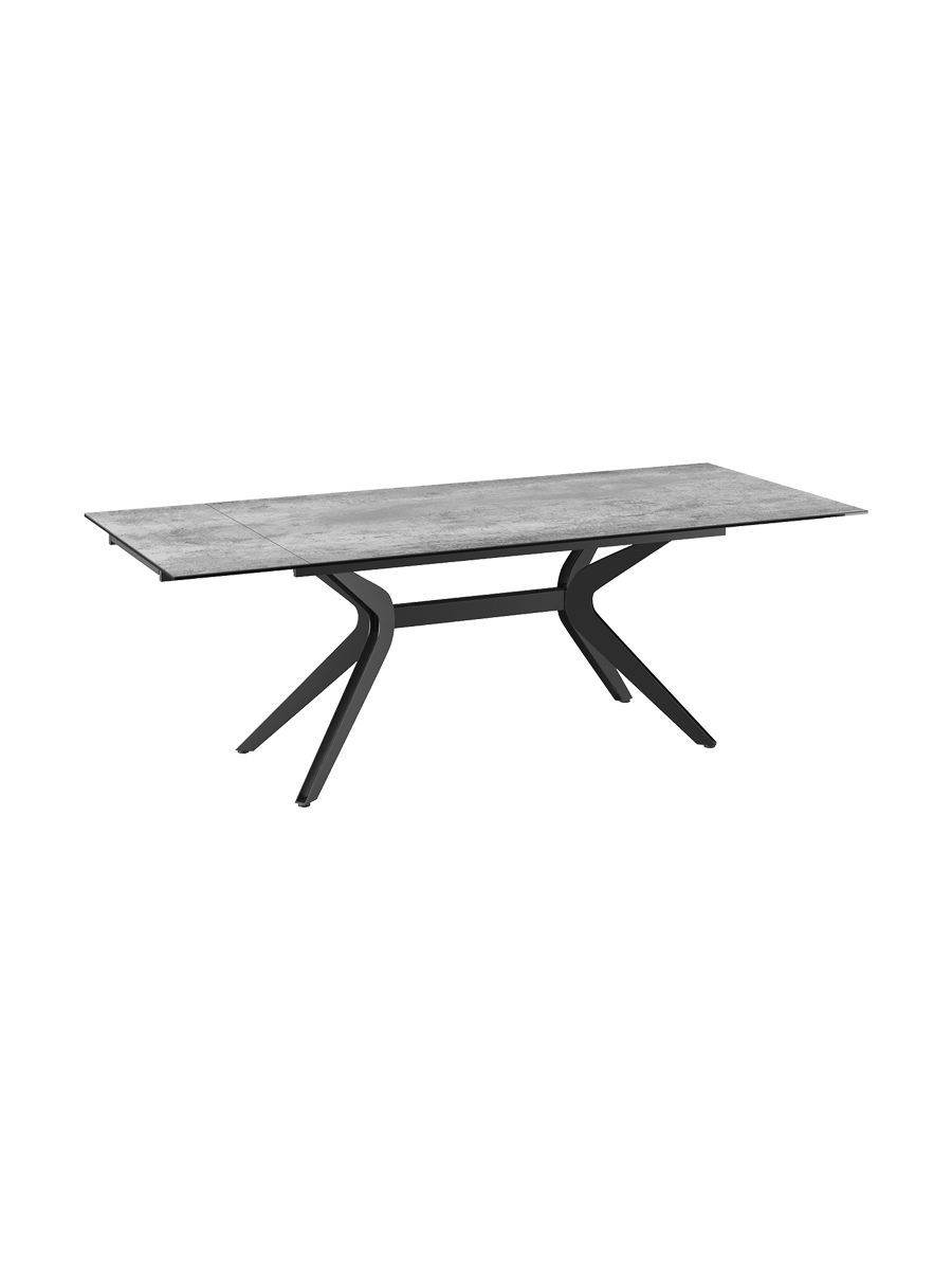 
Ausziehbarer Designer Esstisch „Impulsion“ aus Keramik, in verschiedenen Grössen - Dunkle Rostoptik / 150-230 x 100 cm