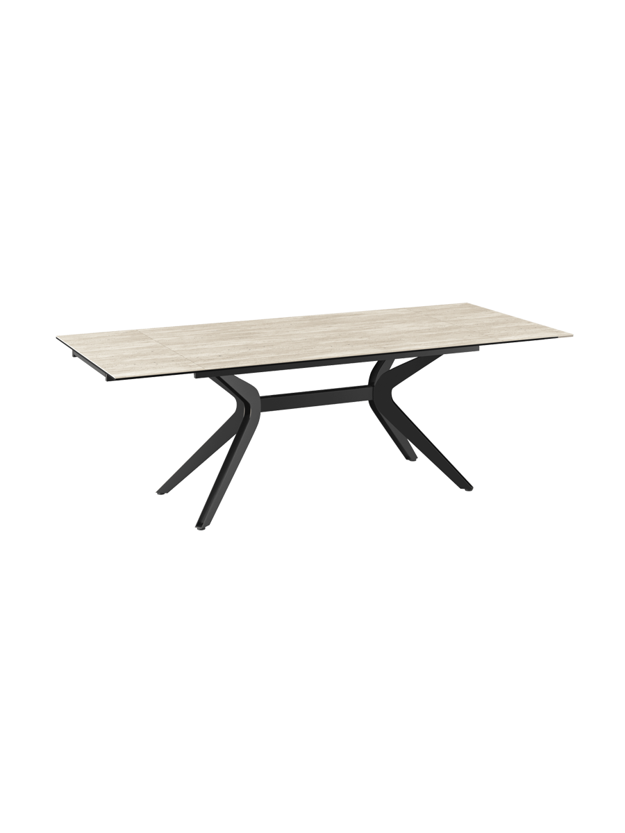 
Ausziehbarer Designer Esstisch „Impulsion“ aus Keramik, in verschiedenen Grössen - Dunkle Rostoptik / 150-230 x 100 cm