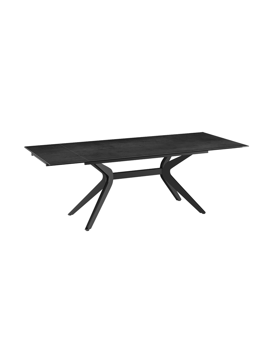 
Ausziehbarer Designer Esstisch „Impulsion“ aus Keramik, in verschiedenen Grössen - Dunkle Rostoptik / 150-230 x 100 cm