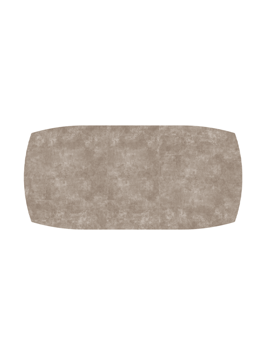 
Ausziehbarer Designer Esstisch „Dallas“ aus Keramik, in verschiedenen Grössen - Zementgrau / 160-210 x 100 cm