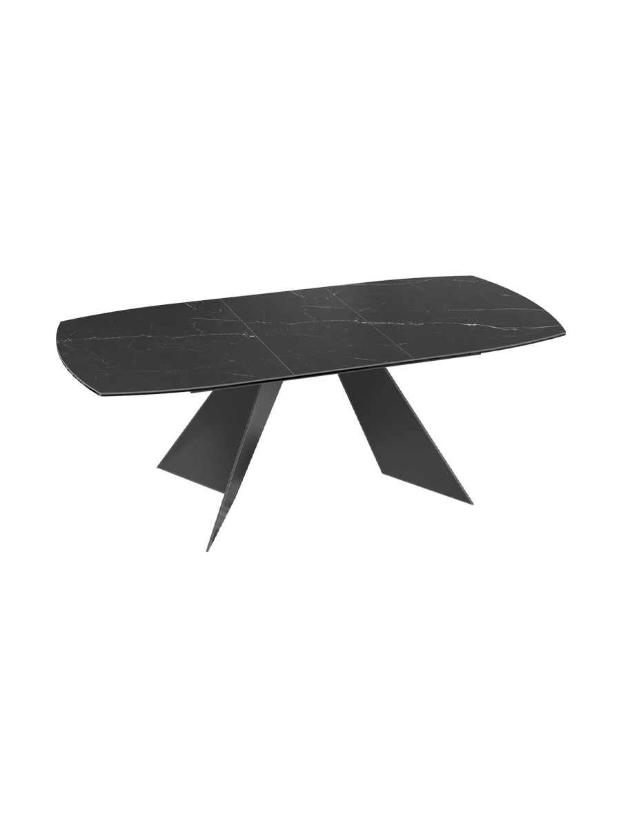 
Table à manger extensible design « Dallas » en céramique, disponible en différentes tailles - Calcatta brillant / 160-210 x 100 cm