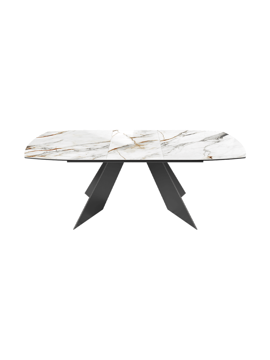 
Ausziehbarer Designer Esstisch „Dallas“ aus Keramik, in verschiedenen Grössen - Fiorentino glänzend / 160-210 x 100 cm