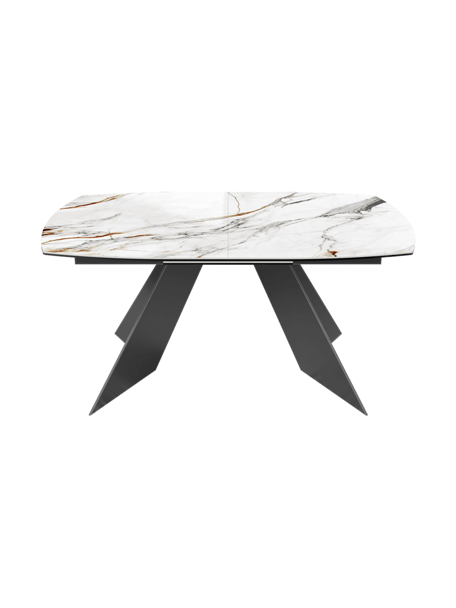 
Ausziehbarer Designer Esstisch „Dallas“ aus Keramik, in verschiedenen Grössen - Fiorentino glänzend / 160-210 x 100 cm